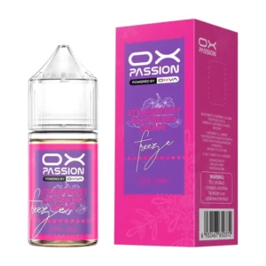OX Passion Strawberry Raspberry Grape 30ml nic salt box and bottle