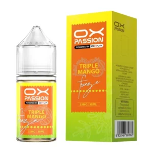 OX Passion Triple Mango 30ml nic salt box and bottle
