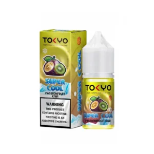 Tokyo Super Cool Passionfruit Kiwi 30ML bottle and box