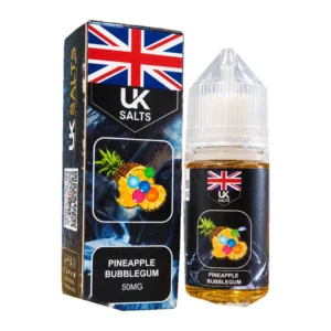UK Salts Iced Pineapple Bubble Gum 30ML box and bottle