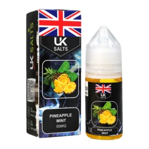 UK Salts Iced Pineapple Mint 30ML box and bottle