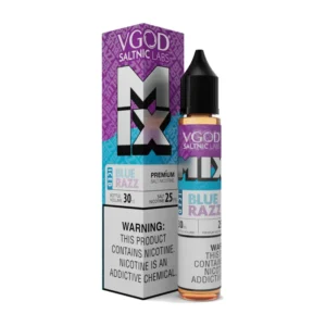 VGOD Mix Blue Razz Iced 30ml nic salt box and bottle